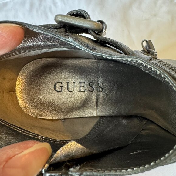 Guess Peep Toe Heeled Bootie, Size 5 1/2 - Picture 3 of 6